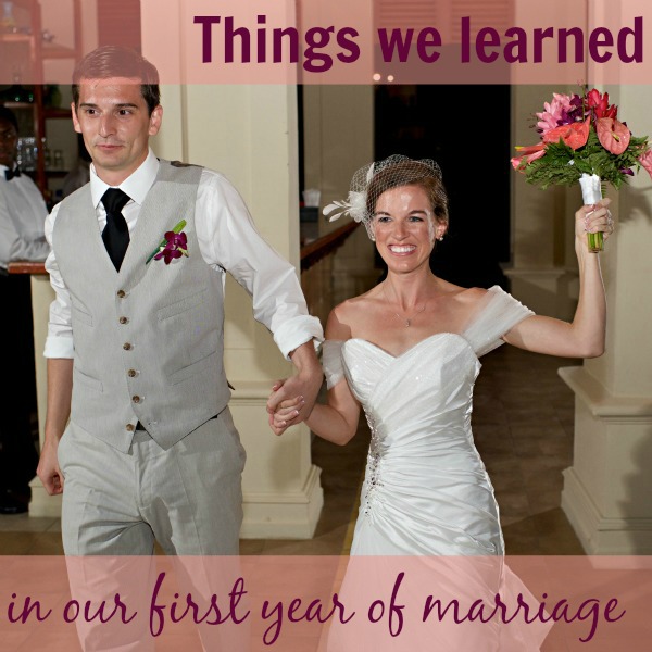 lessons learned during the first year of marriage